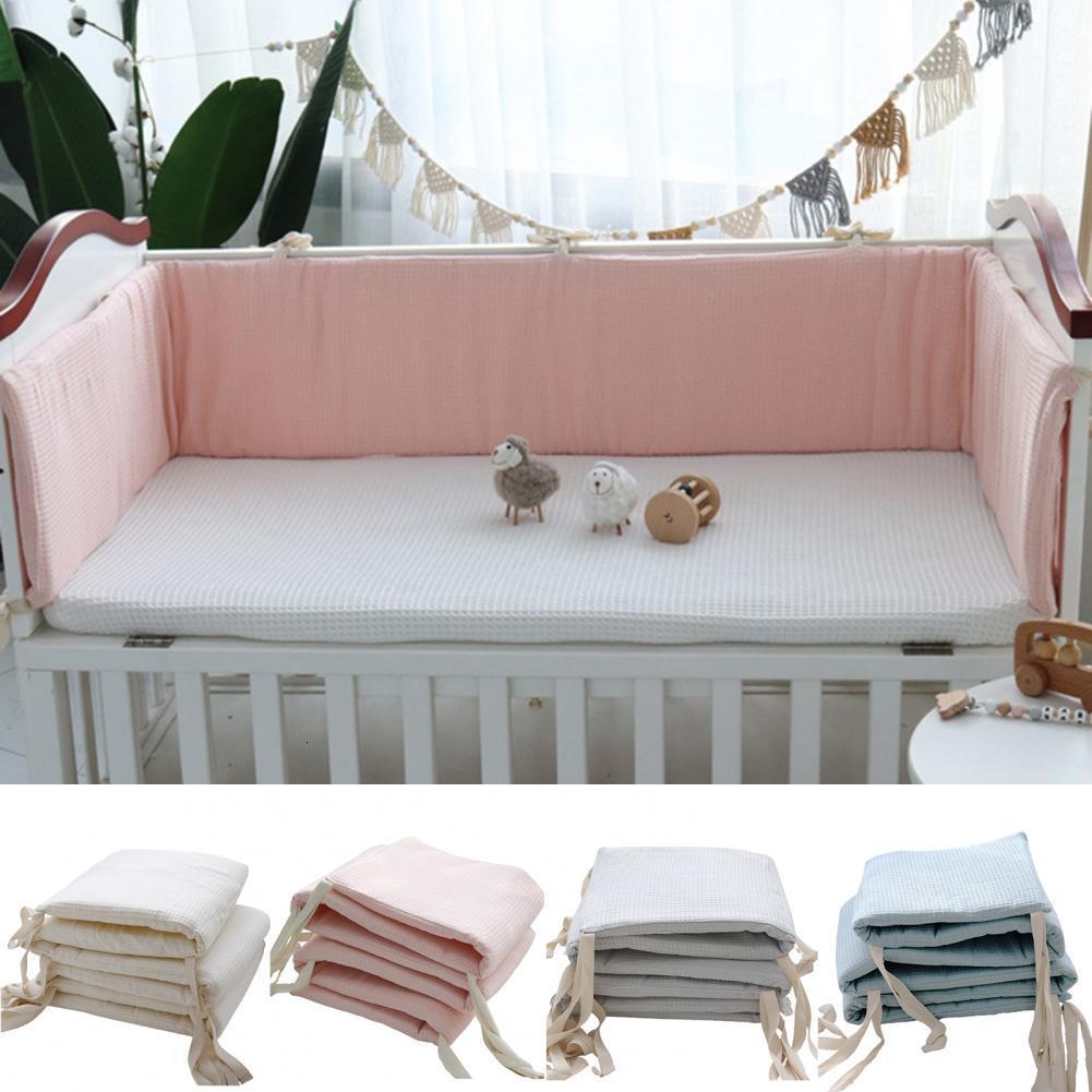 Bed Rails Cotton Soft Texture Infant Crib Liner Detachable Washable Baby Crib Bumper Protector Around Cushion born Bedding 230628