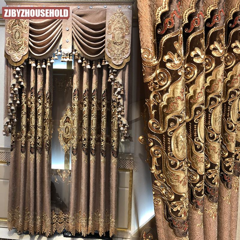 Dresses Europeanstyle Curtains for Living Room Upscale Door Chenille Embroidered Coffee Color Bedroom Window Villa Valance, Blue
Dresses Europeanstyle Curtains for Living Room Upscale Door Chenille Embroidered Coffee Color Bedroom Window Villa Valance, Blue