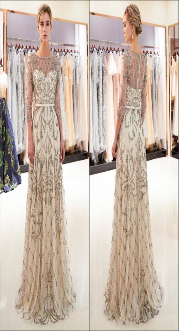 2019 Elegant Illusion 34 Long Sleeves Major Beadings Evening Dresses Floor Length Sheath Formal Prom Gowns CPS11816499631, Gold
2019 Elegant Illusion 34 Long Sleeves Major Beadings Evening Dresses Floor Length Sheath Formal Prom Gowns CPS11816499631, Gold