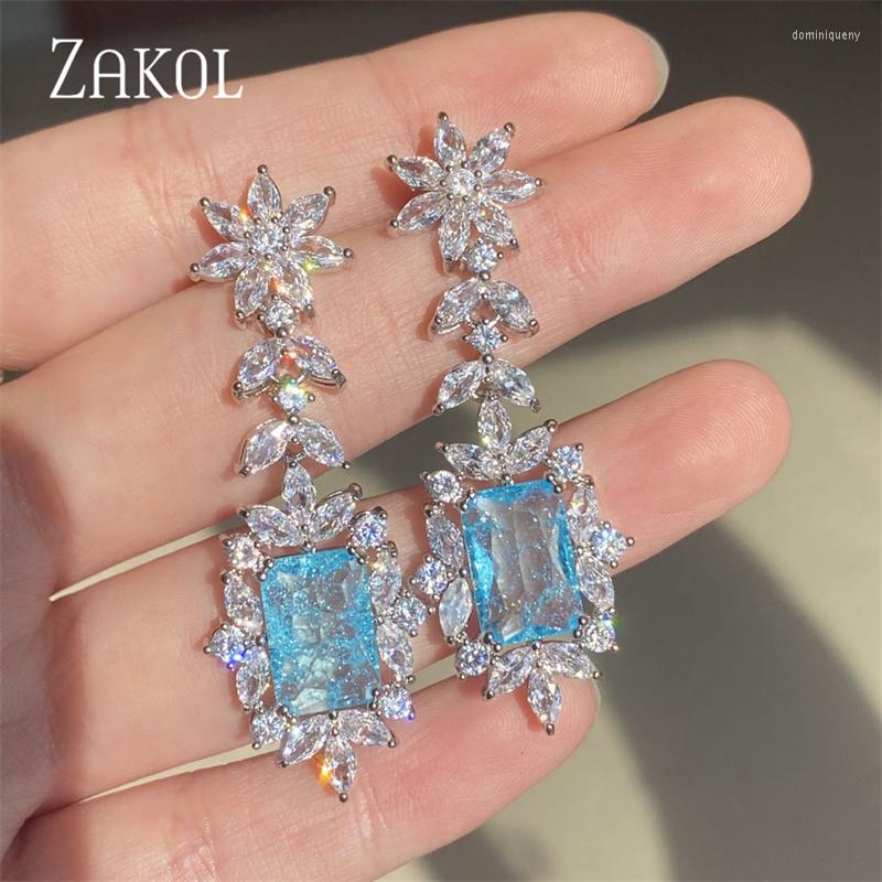 Dangle Earrings ZAKOL Vintage Square Leaf Cubic Zirconia Drop For Women Luxury Exquisite Royal Blue CZ Wedding Banquet Jewelry EP5361
Dangle Earrings ZAKOL Vintage Square Leaf Cubic Zirconia Drop For Women Luxury Exquisite Royal Blue CZ Wedding Banquet Jewelry EP5361