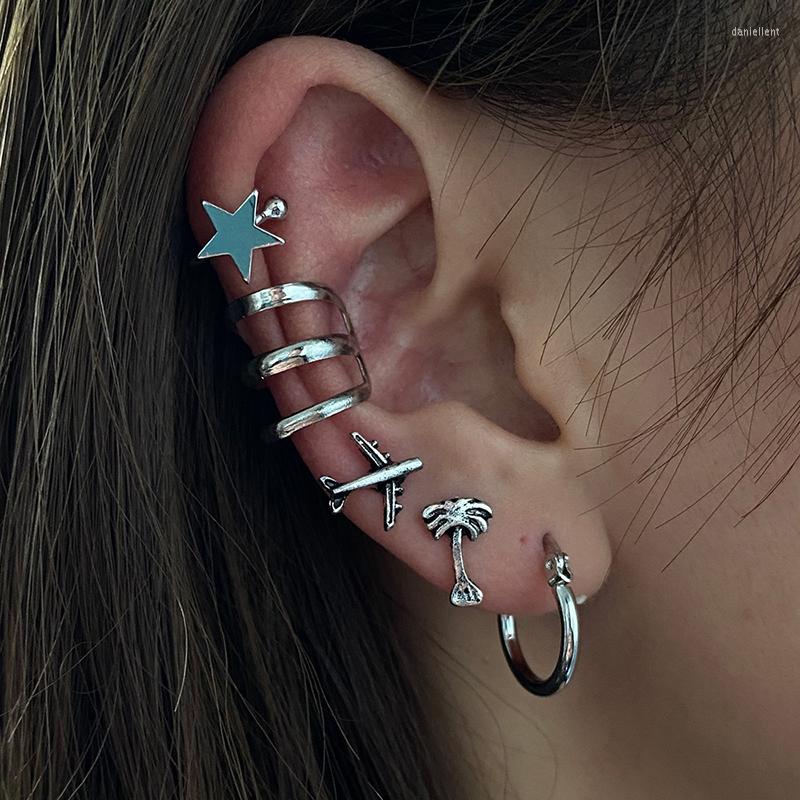 Stud Earrings Fashion Star Airplane Coconut Tree Metal Geometric Ear Cuff Clips For Women Girls Bohemian Jewelry 5Pcs/Set
Stud Earrings Fashion Star Airplane Coconut Tree Metal Geometric Ear Cuff Clips For Women Girls Bohemian Jewelry 5Pcs/Set