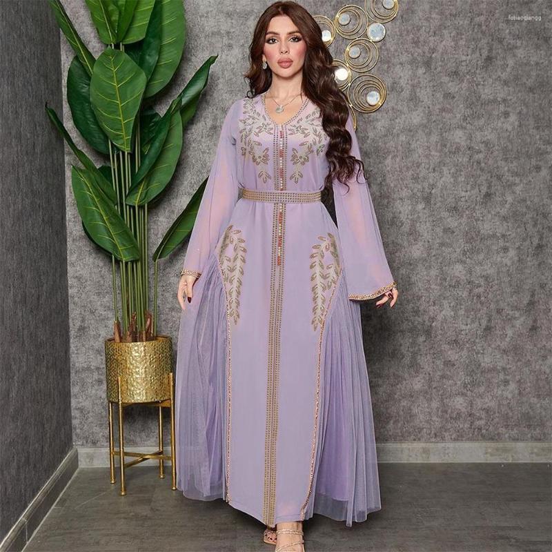Ethnic Clothing Women's Spring And Summer Muslim Fashion Gauze Skirt With Diamond Dresses Turkish Abaya Arab Islamic Women Moroccan Kaftan
Ethnic Clothing Women's Spring And Summer Muslim Fashion Gauze Skirt With Diamond Dresses Turkish Abaya Arab Islamic Women Moroccan Kaftan