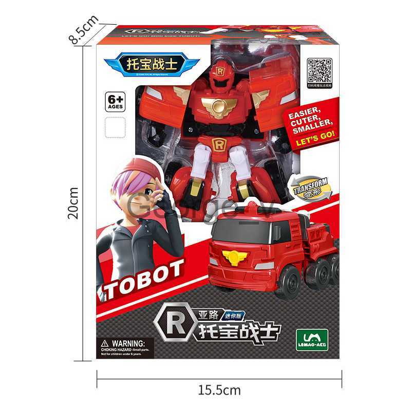 Minifig Mini Tobot Transformation Robot Toys Korea Cartoon Brothers Anime Tobot Deformation Car Airplane Toys for Children Gift J230629