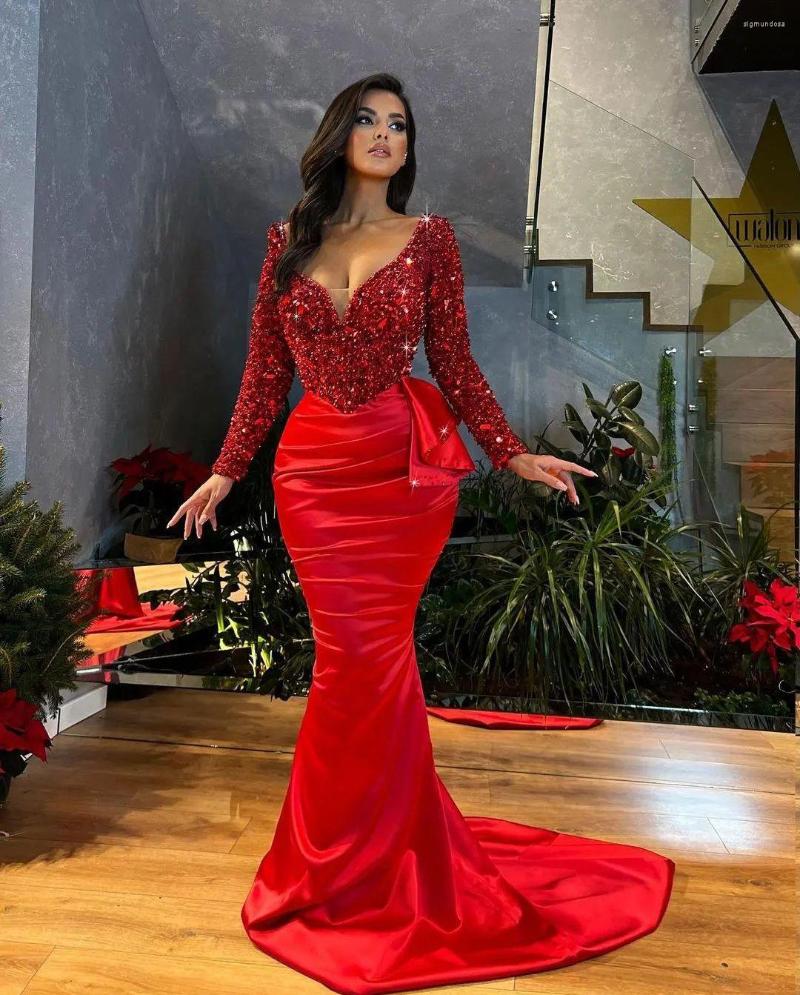 Party Dresses Red Evening Long Sleeves Sexy V Neck 3D Lace Sequins Satin Celebrity Modern Mermaid Prom Custom Made, Black
Party Dresses Red Evening Long Sleeves Sexy V Neck 3D Lace Sequins Satin Celebrity Modern Mermaid Prom Custom Made, Black