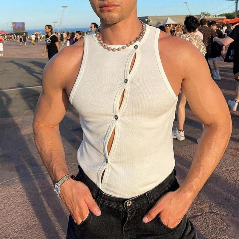 Men' Tank Tops Fashion Men Knit Solid Sleeveless Hollow Out Button Fitness Male Vests Summer Streetwear Sexy Slim Fit Clothing, Black
Men' Tank Tops Fashion Men Knit Solid Sleeveless Hollow Out Button Fitness Male Vests Summer Streetwear Sexy Slim Fit Clothing, Black