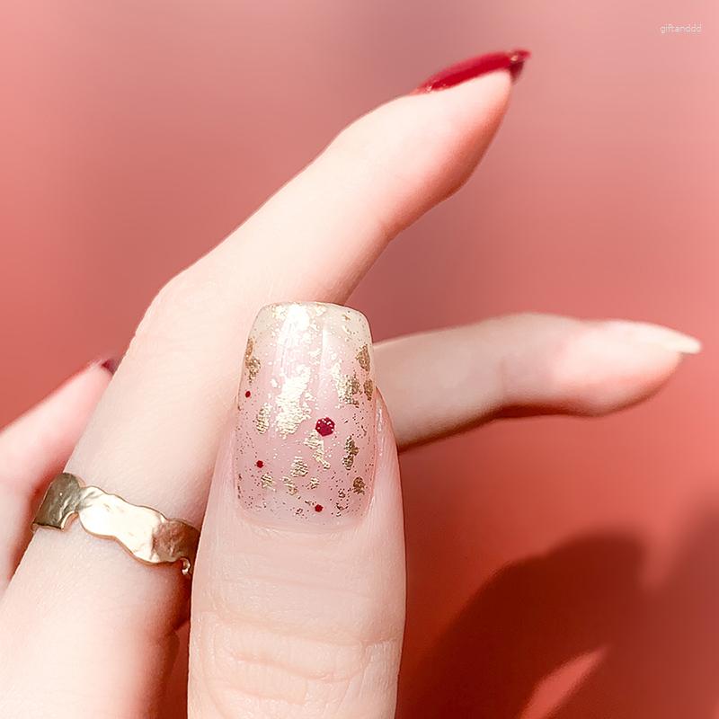 False Nails Sealless Nail Stickers Red Gold Foil 3D National Style Enhancement Waterproof And Durable Wearing
False Nails Sealless Nail Stickers Red Gold Foil 3D National Style Enhancement Waterproof And Durable Wearing