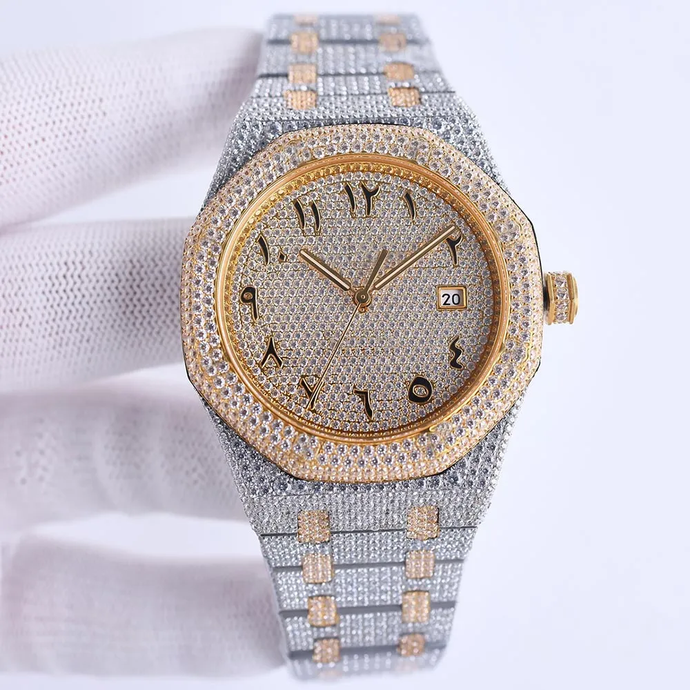 Handmade Full Of Diamonds Watch Mens Automatic Mechanical Watches 41mm With Diamond-studded Steel 904L Sapphire Ladies Business Wristwatch Montre de Luxe
Handmade Full Of Diamonds Watch Mens Automatic Mechanical Watches 41mm With Diamond-studded Steel 904L Sapphire Ladies Business Wristwatch Montre de Luxe