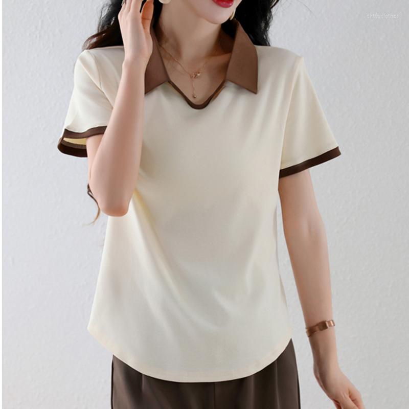 Women's T Shirts Short Sleeve Tshirt Women Cotton Shirt 2023 Summer Womens Clothing Turn-down Collar Top Mujer Casual Tee Femm Camisetas, Black
Women's T Shirts Short Sleeve Tshirt Women Cotton Shirt 2023 Summer Womens Clothing Turn-down Collar Top Mujer Casual Tee Femm Camisetas, Black