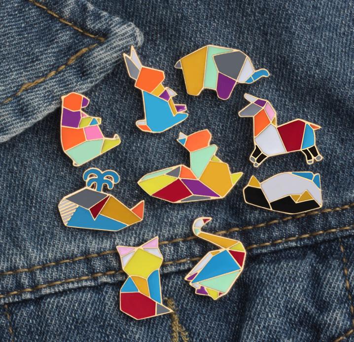 Colorful Origami Splicing Brooch Rabbit Elephant Whale Penguin Crane Bear Enamel Pins Bag Clothes Metal Lapel Pin Badges Jewelry5800785, White
Colorful Origami Splicing Brooch Rabbit Elephant Whale Penguin Crane Bear Enamel Pins Bag Clothes Metal Lapel Pin Badges Jewelry5800785, White