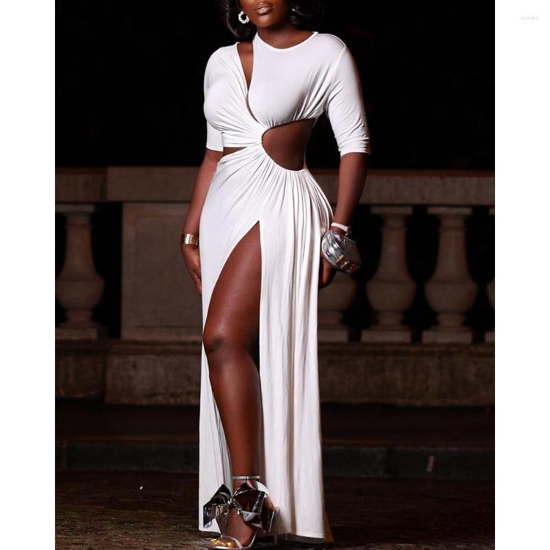 Casual Dresses Women Asymmetrical Neck High Slit Maxi Dress Summer Fashion Femme Party O-Neck Long Sleeve Evening White 2023 Lady Wear
Casual Dresses Women Asymmetrical Neck High Slit Maxi Dress Summer Fashion Femme Party O-Neck Long Sleeve Evening White 2023 Lady Wear