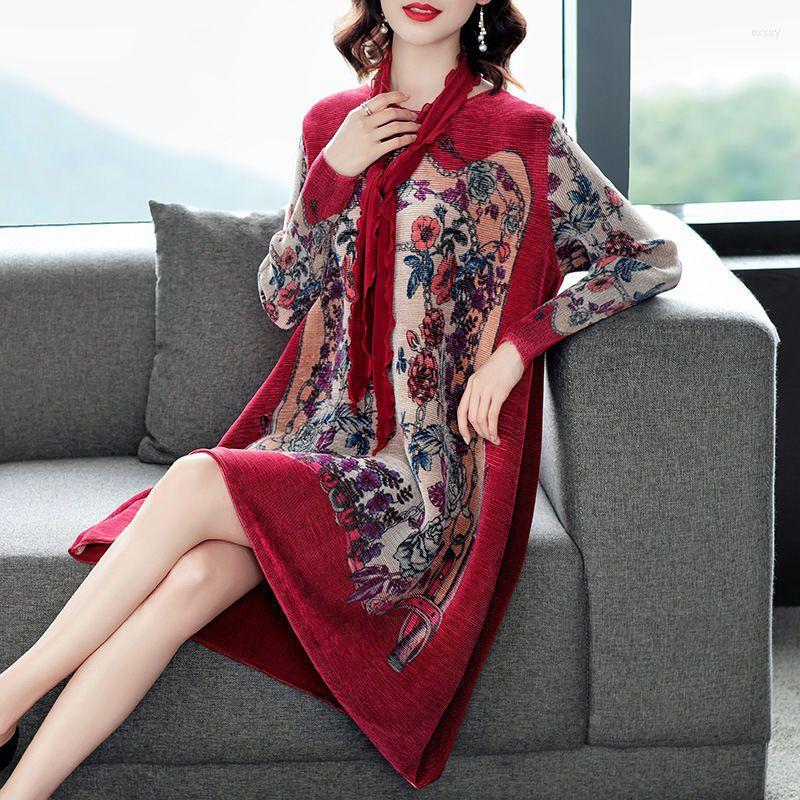 Casual Dresses Dress Spring/Spring Long Sleeved Mid Length 2023 Fashion Product Vintage High End Printing Pleated A-line, Red
Casual Dresses Dress Spring/Spring Long Sleeved Mid Length 2023 Fashion Product Vintage High End Printing Pleated A-line, Red