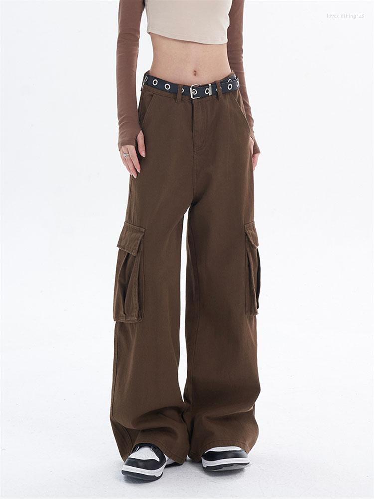 Women' Jeans 2023 Autumn Women Vintage Wide Leg Pockets Cargo High Waist Bagge Pants Woman Y2k Streetwear Loose Denim Trousers Female, Coffee
Women' Jeans 2023 Autumn Women Vintage Wide Leg Pockets Cargo High Waist Bagge Pants Woman Y2k Streetwear Loose Denim Trousers Female, Coffee