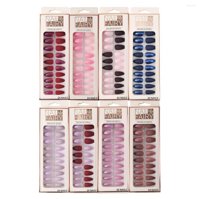 False Nails Matte Wearing Nail Enhancement Patch Detachable 24 Piece Set Of Finished Fake With Almond Shape
False Nails Matte Wearing Nail Enhancement Patch Detachable 24 Piece Set Of Finished Fake With Almond Shape