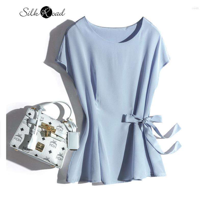 Women's T Shirts Silviye 2023 Silk Top Summer Waist Slimming T-shirt Careful Machine Lace-up, Blue
Women's T Shirts Silviye 2023 Silk Top Summer Waist Slimming T-shirt Careful Machine Lace-up, Blue