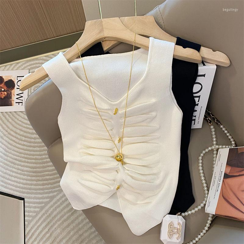 Women' Tanks Pleated Exquisite Beautiful Vest Summer Women' Clothing 2023 French Style Small Top, Black
Women' Tanks Pleated Exquisite Beautiful Vest Summer Women' Clothing 2023 French Style Small Top, Black