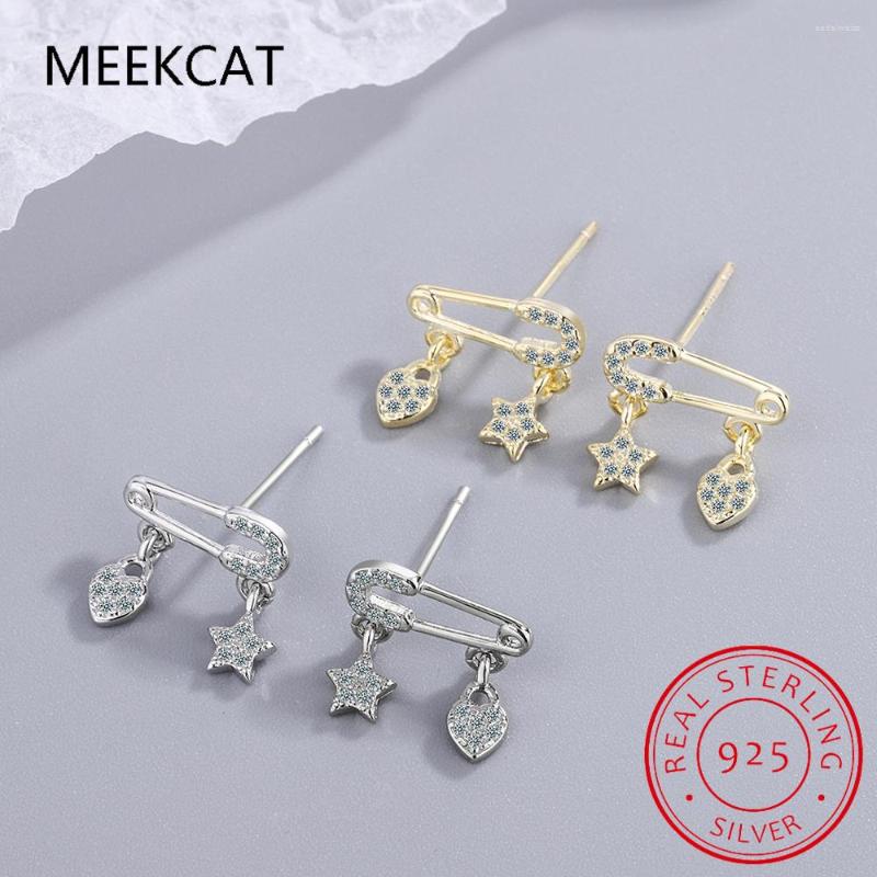 Stud Earrings Real 925 Sterling Silver Sweet Paper Pin Heart Star Charm Earring Pave Setting CZ For Women Fine Jewelry Party Gift DA666
Stud Earrings Real 925 Sterling Silver Sweet Paper Pin Heart Star Charm Earring Pave Setting CZ For Women Fine Jewelry Party Gift DA666