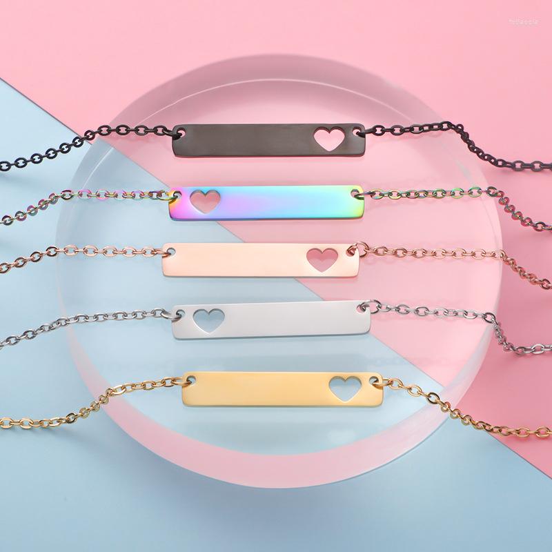 Chains 316L Stainless Steel 18K 35mm Heart Bar Necklace Jewlery Not Fade Gold Color For Women Jewelry
Chains 316L Stainless Steel 18K 35mm Heart Bar Necklace Jewlery Not Fade Gold Color For Women Jewelry