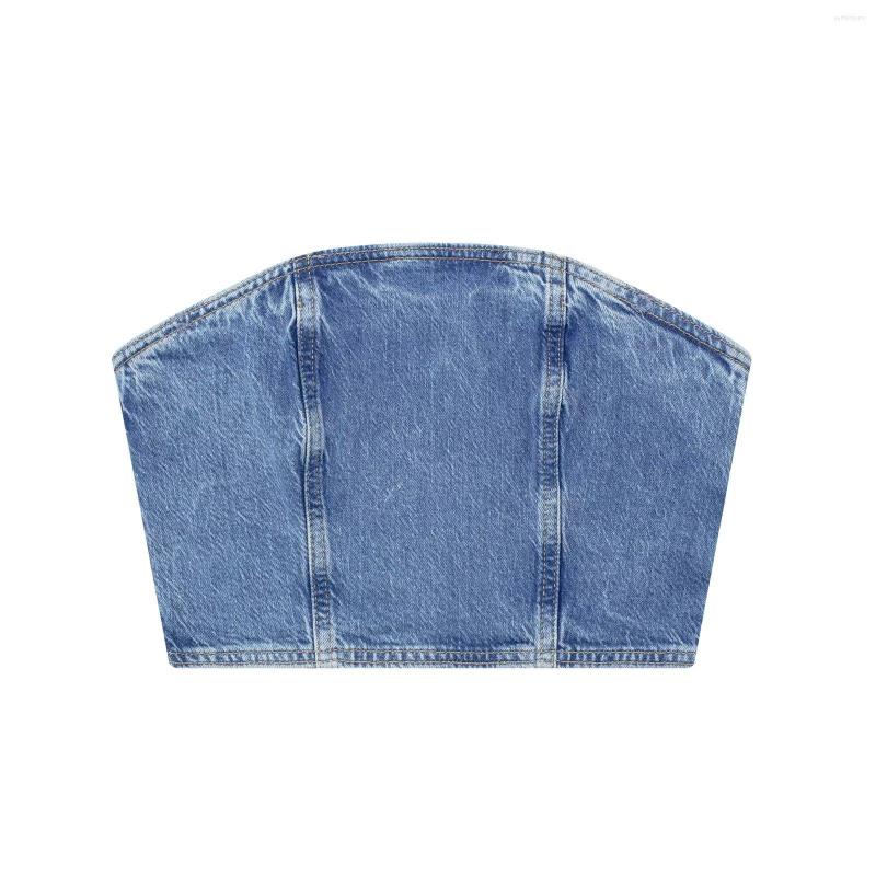 Women's Tanks Women 2023 Fashion Summer Short Denim Tube Top Retro Backless Sleeveless Slim Look Casual Chic Female Camis Tank Tops Mujer, Blue
Women's Tanks Women 2023 Fashion Summer Short Denim Tube Top Retro Backless Sleeveless Slim Look Casual Chic Female Camis Tank Tops Mujer, Blue