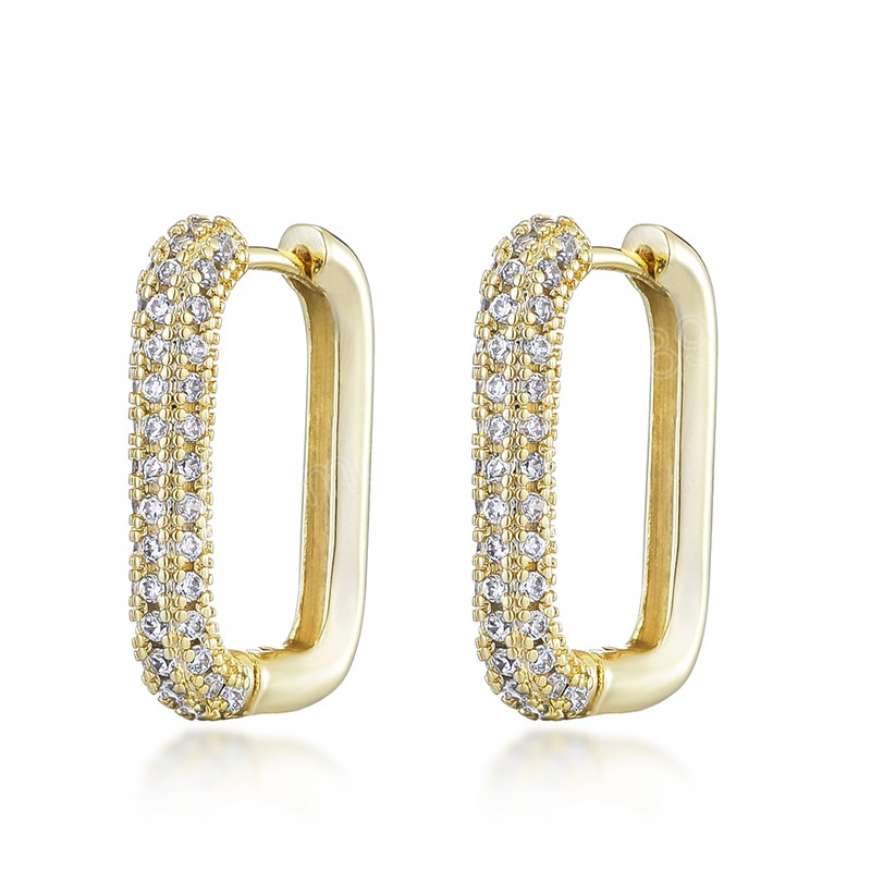 Rectangle Women's Hoop Earrings Geometric Zircon Elegant Wedding Classic Jewelry Boucle Gold Silver Color
Rectangle Women's Hoop Earrings Geometric Zircon Elegant Wedding Classic Jewelry Boucle Gold Silver Color