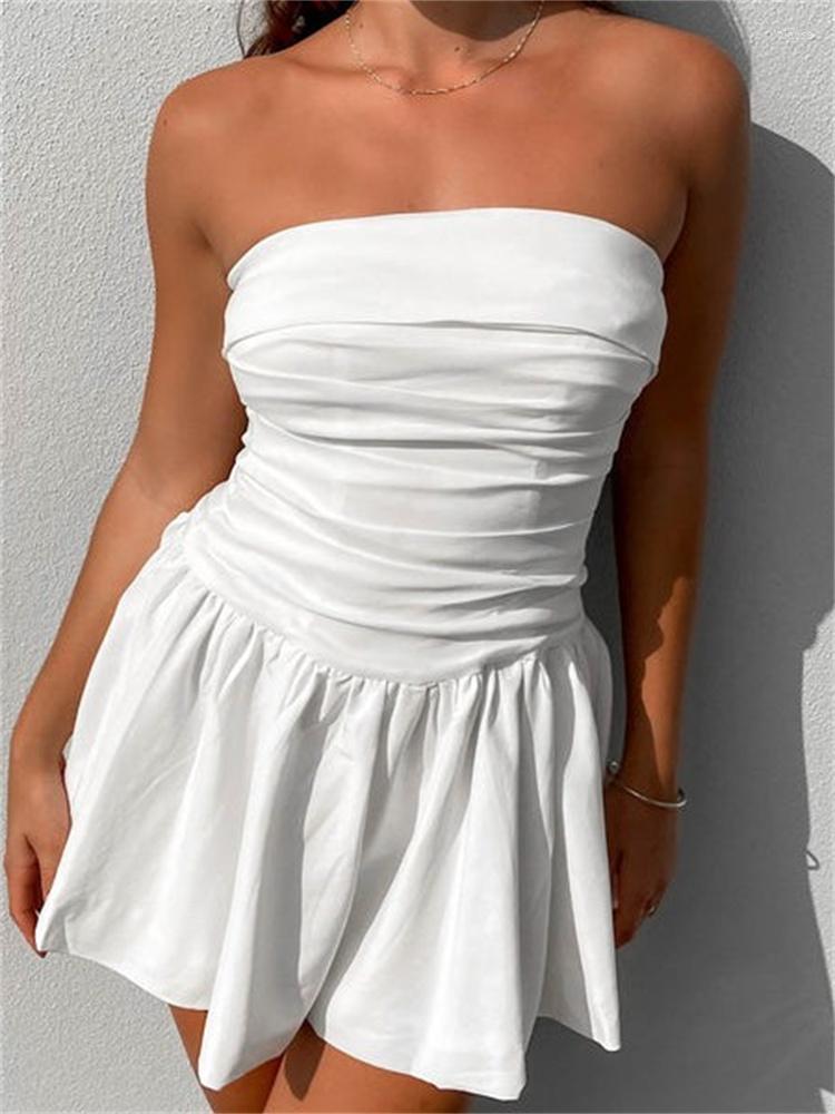 Casual Dresses CHRONSTYLE Sexy Women Summer Tube Dress Strapless Off Shoulder Solid Ruched Mini A-Line High Waist Party Club Vestido 2023
Casual Dresses CHRONSTYLE Sexy Women Summer Tube Dress Strapless Off Shoulder Solid Ruched Mini A-Line High Waist Party Club Vestido 2023