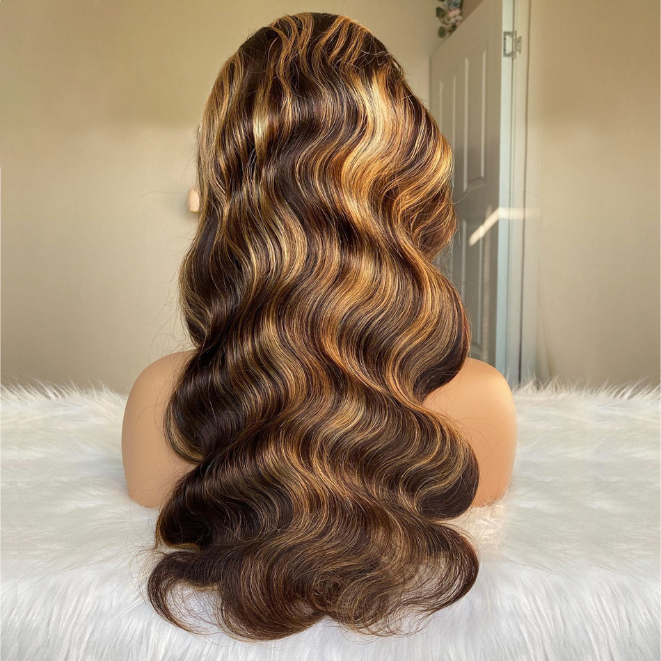 Fashion Design 28 Inch 13x4 Lace Frontal Wigs Brazilian Highlight Ombre Colored 13x6 Body Wave Lace Front Human Hair Wig for Women, Brown
Fashion Design 28 Inch 13x4 Lace Frontal Wigs Brazilian Highlight Ombre Colored 13x6 Body Wave Lace Front Human Hair Wig for Women, Brown