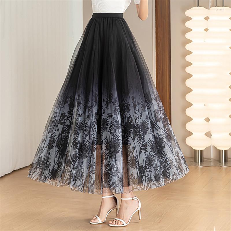 Skirts 3-Layer Mesh Floral Fashion Summer Long Women Beach Boho Vintage Maxi Skirt Woman Clothes Harajuku Saia Jupe Femme Faldas, Sea god blue
Skirts 3-Layer Mesh Floral Fashion Summer Long Women Beach Boho Vintage Maxi Skirt Woman Clothes Harajuku Saia Jupe Femme Faldas, Sea god blue