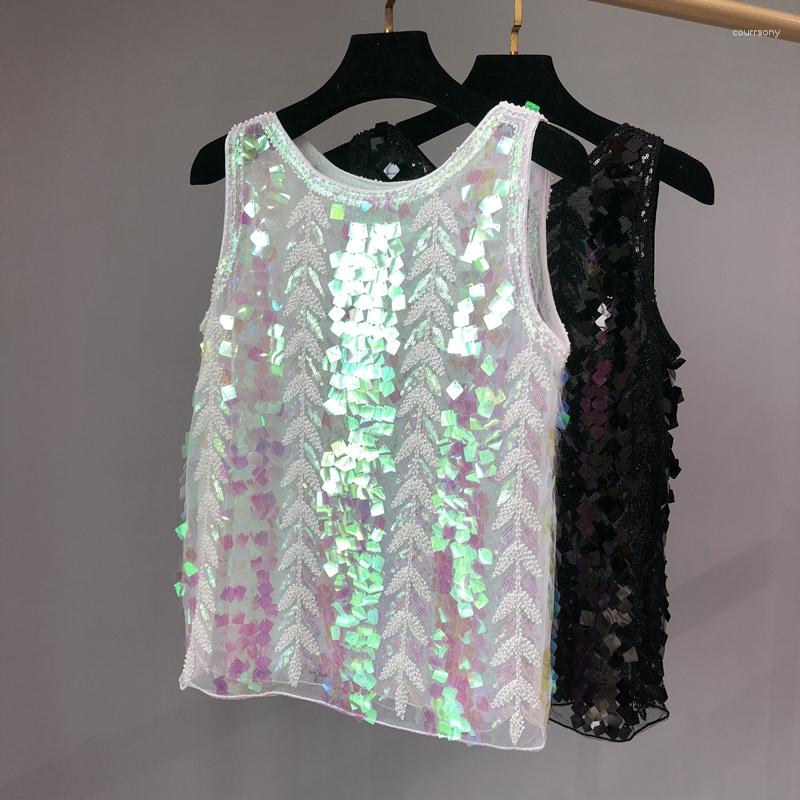 Women's Tanks Summer Lace See-through Mesh Sequin Undershirt Loose Outer Wear Tops Bright Flash Niche Inner Take Bottoming Female, Black
Women's Tanks Summer Lace See-through Mesh Sequin Undershirt Loose Outer Wear Tops Bright Flash Niche Inner Take Bottoming Female, Black