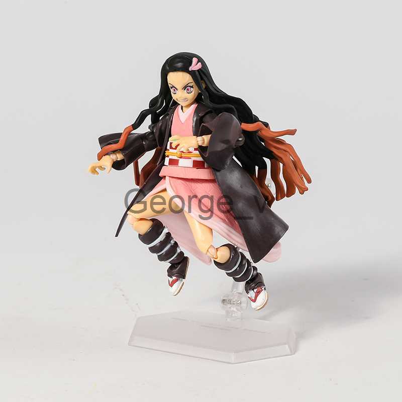 Minifig Demon Slayer Kamado Nezuko Figma 508DX Tanjiro 498DX Zenitsu Agatsuma 522DX PVC Action Figure Collectible Model Toy J230629