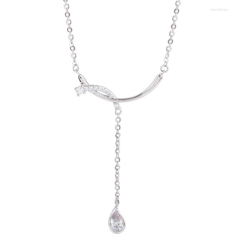 Pendant Necklaces Fashion Shiny Cross Waterdrop Zircon Necklace For Female Alloy Dainty Tassel Jewelry Gifts Accessories
Pendant Necklaces Fashion Shiny Cross Waterdrop Zircon Necklace For Female Alloy Dainty Tassel Jewelry Gifts Accessories