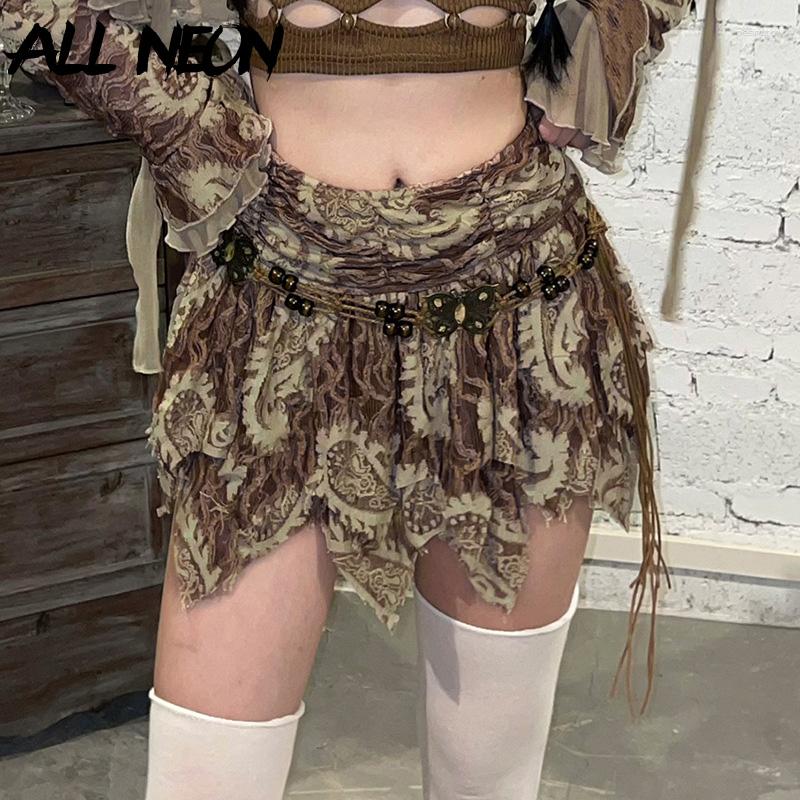 Skirts ALLNeon 90S Vintage Print Irregular Hem Mini Skirt Women Elegant Mid Waist Pleated Chic Y2K Aesthetic Bottom 2023 Outfit, Brown
Skirts ALLNeon 90S Vintage Print Irregular Hem Mini Skirt Women Elegant Mid Waist Pleated Chic Y2K Aesthetic Bottom 2023 Outfit, Brown