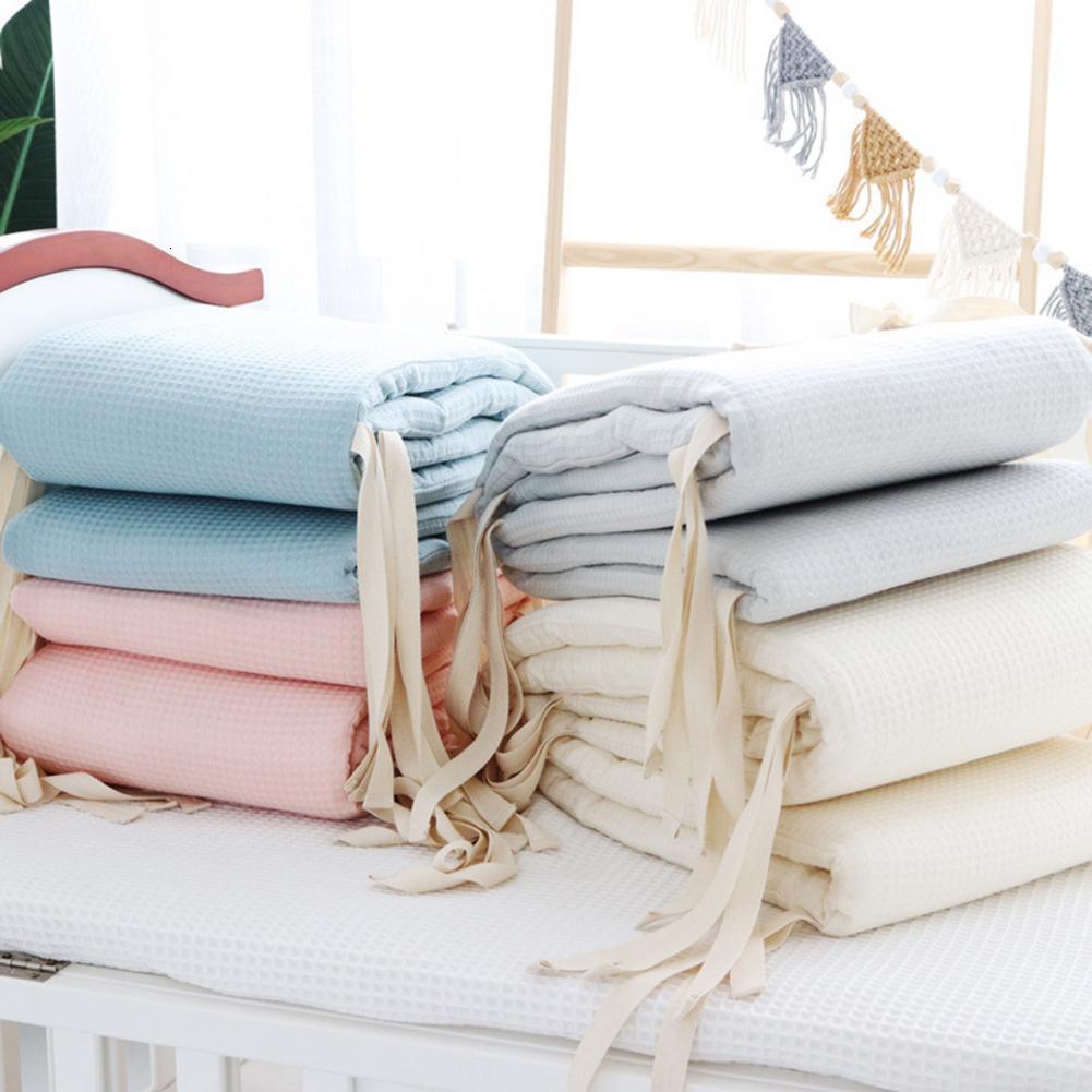 Bed Rails Cotton Soft Texture Infant Crib Liner Detachable Washable Baby Crib Bumper Protector Around Cushion born Bedding 230628