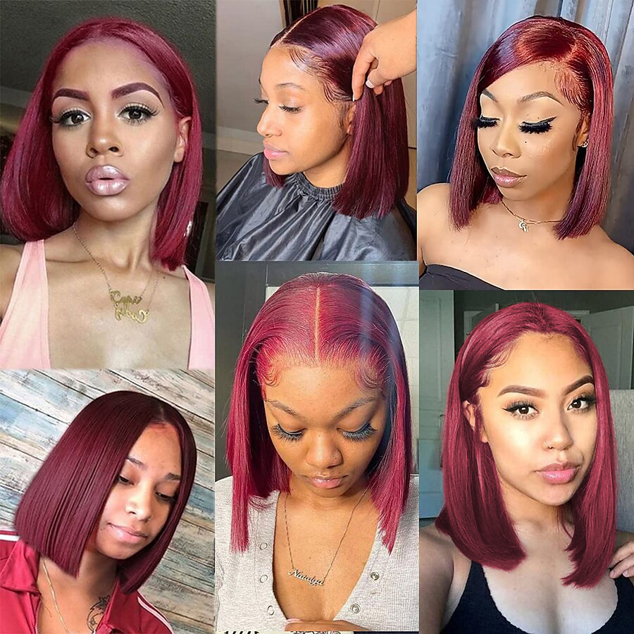 Fashion Design 99J Red Short Bob Wig13X4 13X6 Lace Front Wigs for Black Women Brazilian Remy Human Hair Burgundy Colored Lace Wig
Fashion Design 99J Red Short Bob Wig13X4 13X6 Lace Front Wigs for Black Women Brazilian Remy Human Hair Burgundy Colored Lace Wig