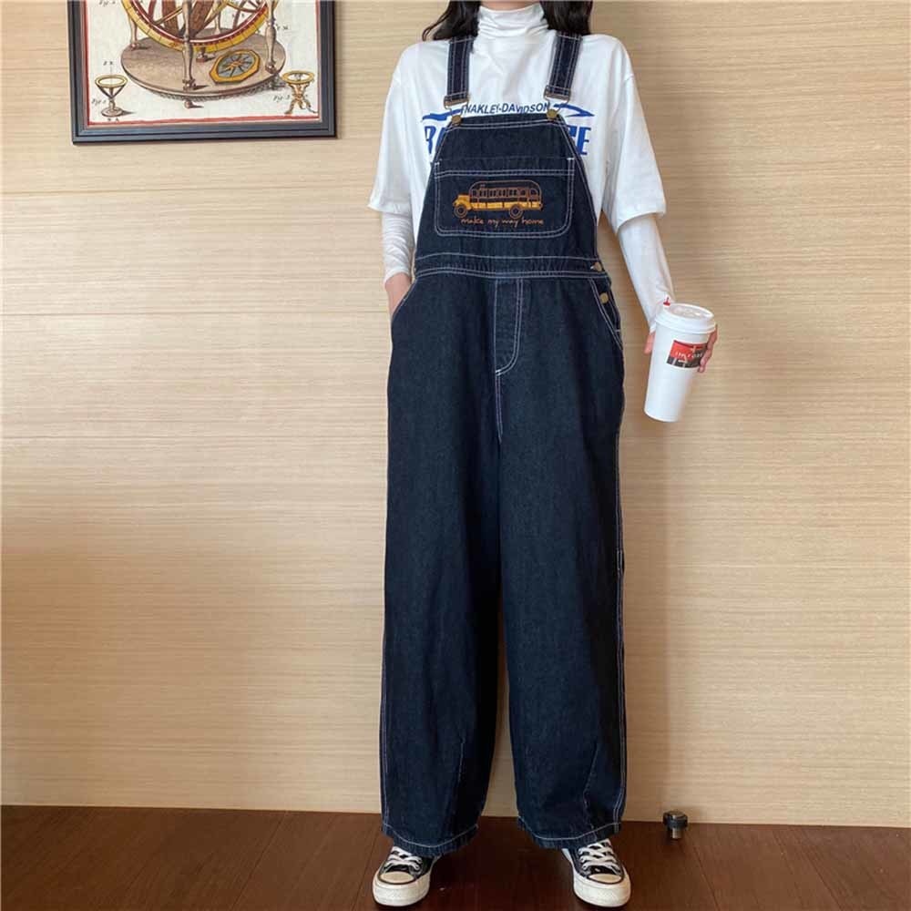 5XL 2023 Women Denim Jumpsuit Long wide leg pants Loose Overalls Korean style Embroidery female, Blue
5XL 2023 Women Denim Jumpsuit Long wide leg pants Loose Overalls Korean style Embroidery female, Blue
