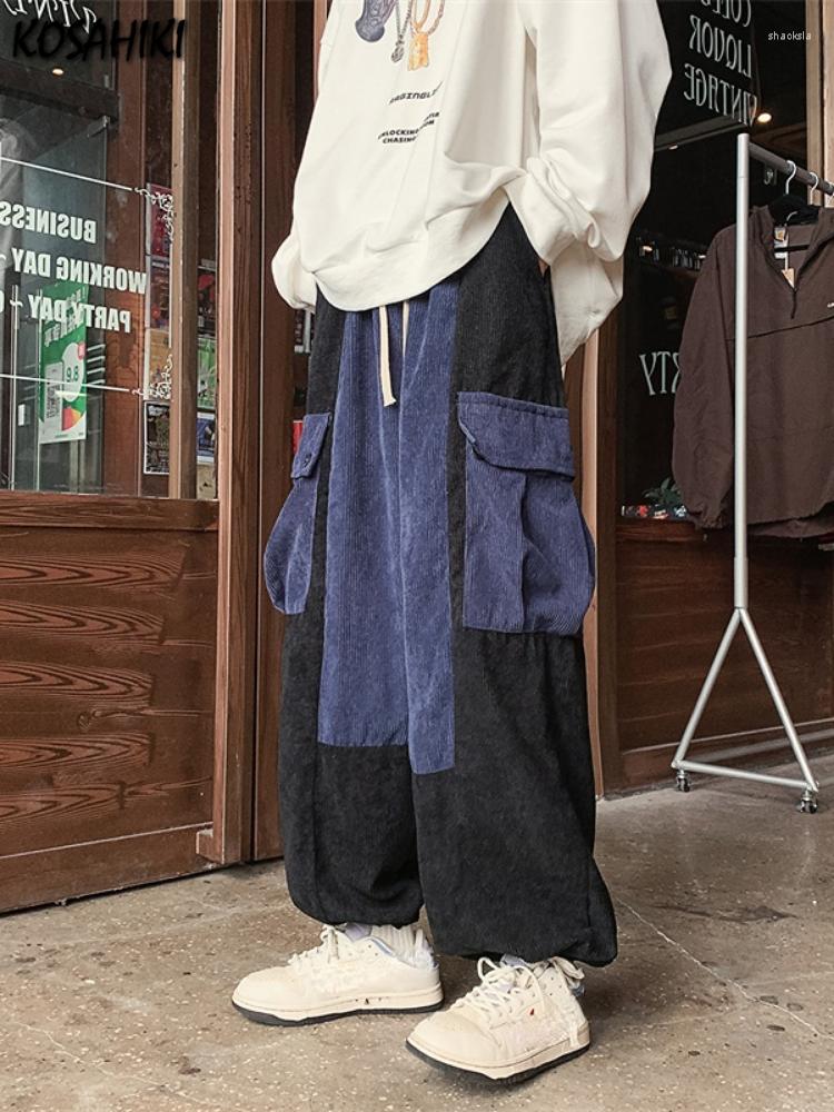 Women's Pants Y2k Aesthetic Japanese Women Men Cargo Vintage Contrast Color Patchwork Trousers Loose Casual Drawstring Pantalons, As photo
Women's Pants Y2k Aesthetic Japanese Women Men Cargo Vintage Contrast Color Patchwork Trousers Loose Casual Drawstring Pantalons, As photo
