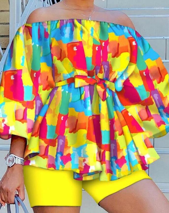 Women's Tracksuits Two Piece Sets Women Outifits Summer Fashion Loose Tie Dye Print Off Shoulder Top & Casual Above Knee Daily Shorts
Women's Tracksuits Two Piece Sets Women Outifits Summer Fashion Loose Tie Dye Print Off Shoulder Top & Casual Above Knee Daily Shorts