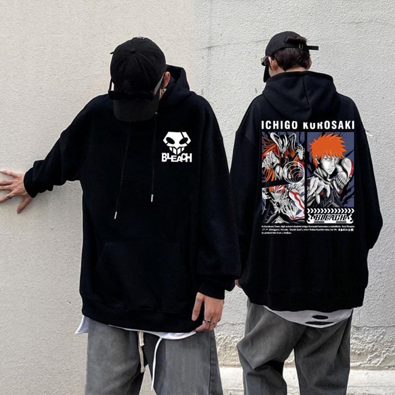 Men' Hoodies Anime Bleach Kurosaki Ichigo Printing Hoodie Men Oversized Unisex Casual Pullover Man Vintage Japanese Manga Sweatshirt, Red
Men' Hoodies Anime Bleach Kurosaki Ichigo Printing Hoodie Men Oversized Unisex Casual Pullover Man Vintage Japanese Manga Sweatshirt, Red