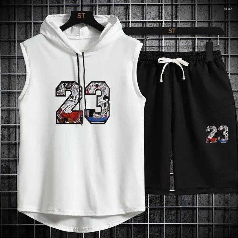 Men's Tracksuits Summer Hooded Vest T-shirt Sports Set Sleeveless Camisole Basketball Loose Fit Fitness 24
Men's Tracksuits Summer Hooded Vest T-shirt Sports Set Sleeveless Camisole Basketball Loose Fit Fitness 24