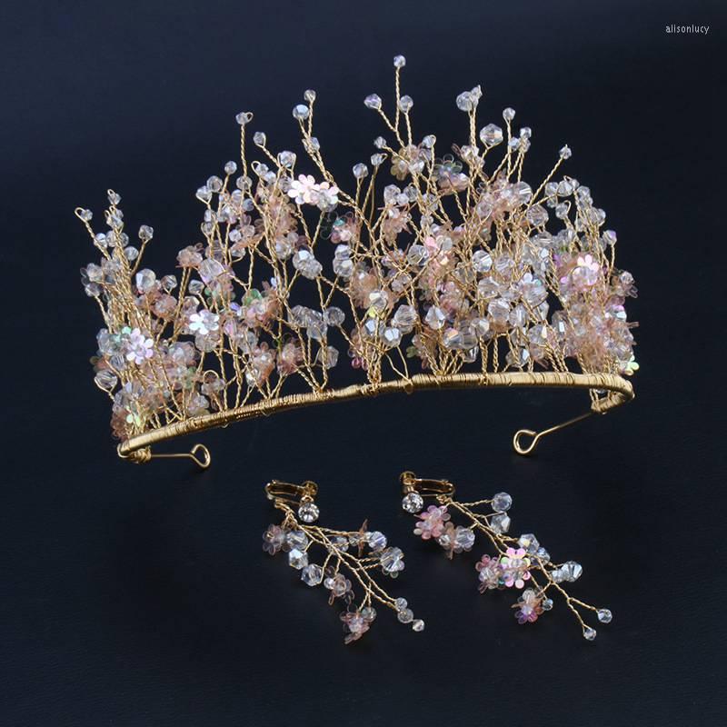 Necklace Earrings Set Crystal Jewelry Crown Wedding Headdress Golden Plating Handmade Super Immortal Princess Dress Accessories, Picture shown
Necklace Earrings Set Crystal Jewelry Crown Wedding Headdress Golden Plating Handmade Super Immortal Princess Dress Accessories, Picture shown