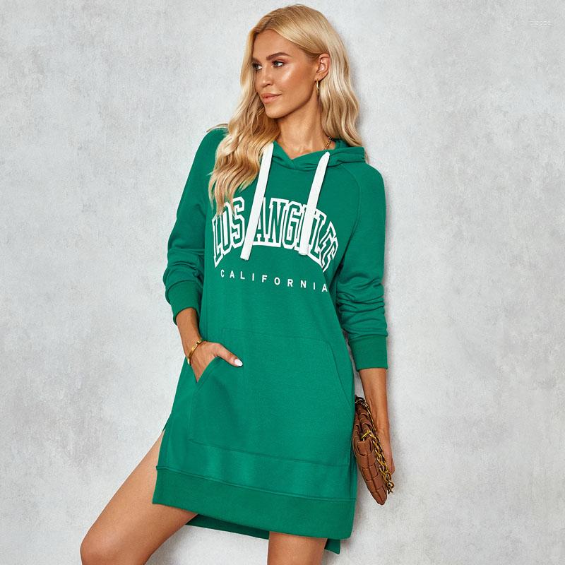 Women's Hoodies Autumn And Winter Hoodie Dress European American Wear Letter Print, Green
Women's Hoodies Autumn And Winter Hoodie Dress European American Wear Letter Print, Green