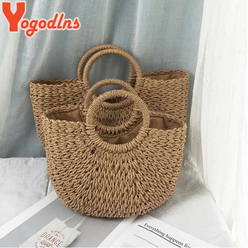 Evening Bags Yogodlns Summer Straw Bag Women Large Capacity Handle Handmade Woven Handbag Bohemia Vacation Rattan Beach Kintted Purse 230628, Small khaki-2
Evening Bags Yogodlns Summer Straw Bag Women Large Capacity Handle Handmade Woven Handbag Bohemia Vacation Rattan Beach Kintted Purse 230628, Small khaki-2