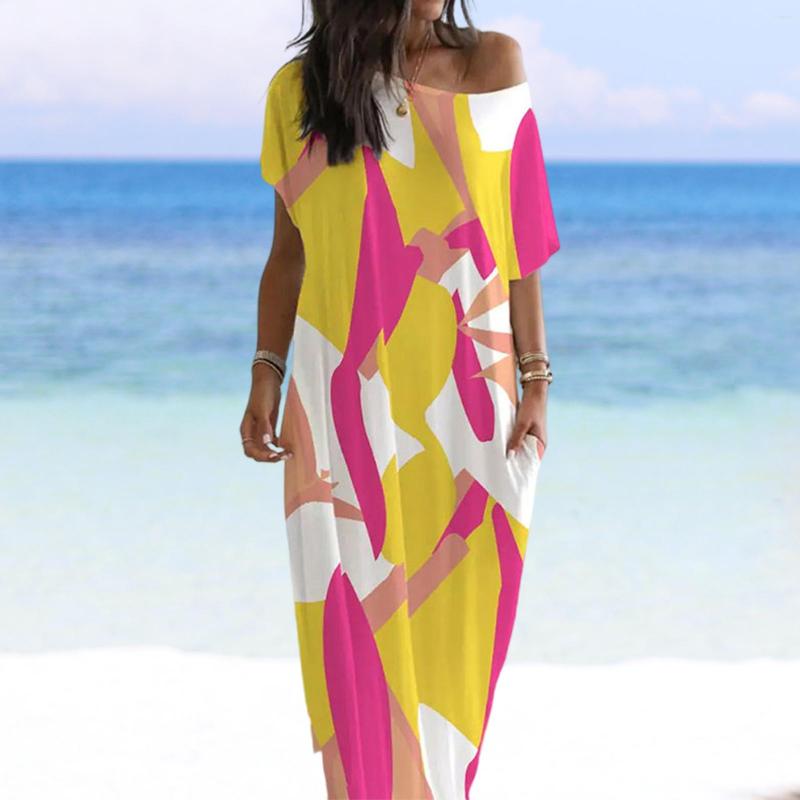 Casual Dresses 2023 Summer Fashion Short Sleeve O-Neck Long Dress Women Pattern Print Pocket Female Commuter Office Loose, Yellow
Casual Dresses 2023 Summer Fashion Short Sleeve O-Neck Long Dress Women Pattern Print Pocket Female Commuter Office Loose, Yellow
