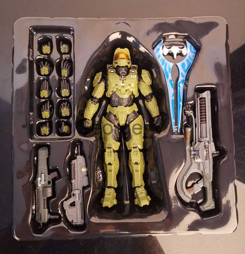 Minifig New Master Chief Re Edit Halo Infinite 5 Figure Halo Jefe Maestro John117 Casco Action Figure Play Art Kai Figure Collection Toy J230629