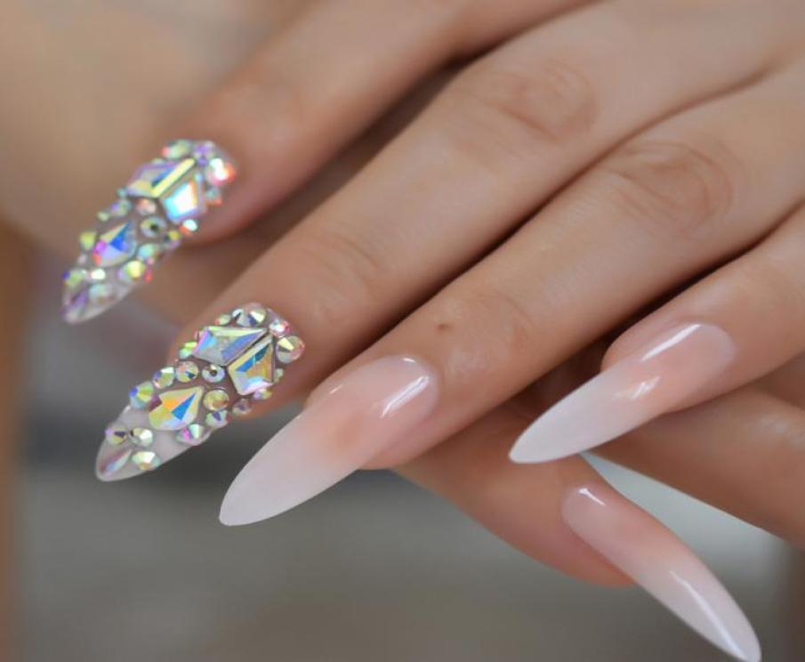 3D AB Gems Gradient Pink Nude Press on Nails Baby Ombre Extra Long Stiletto False Fake Nail Tips Pointed Fingers Nails1857708, Army green
3D AB Gems Gradient Pink Nude Press on Nails Baby Ombre Extra Long Stiletto False Fake Nail Tips Pointed Fingers Nails1857708, Army green