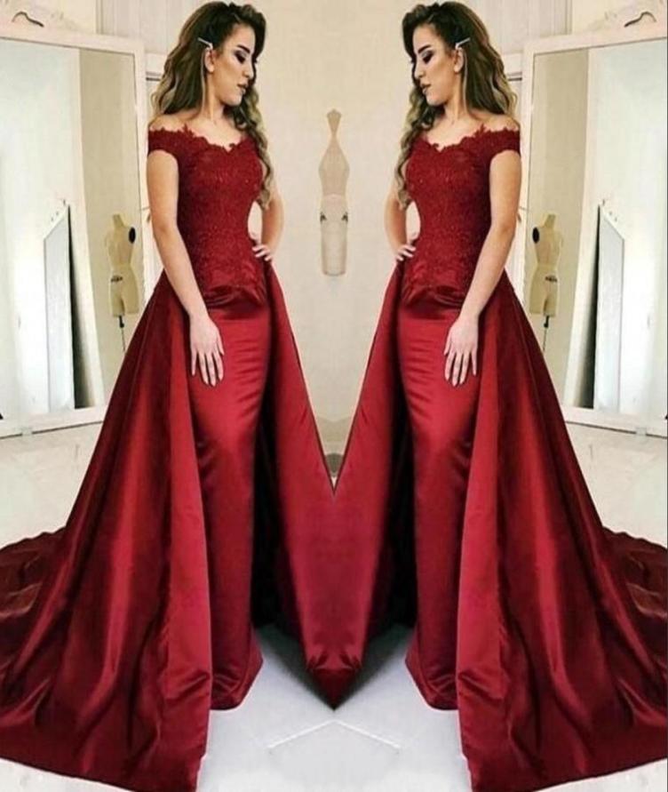 Mermaid Dark Red Evening Dresses With Long Train Lace Applique Floor Length Wear Special Occasion Dresses8484475, Ivory
Mermaid Dark Red Evening Dresses With Long Train Lace Applique Floor Length Wear Special Occasion Dresses8484475, Ivory