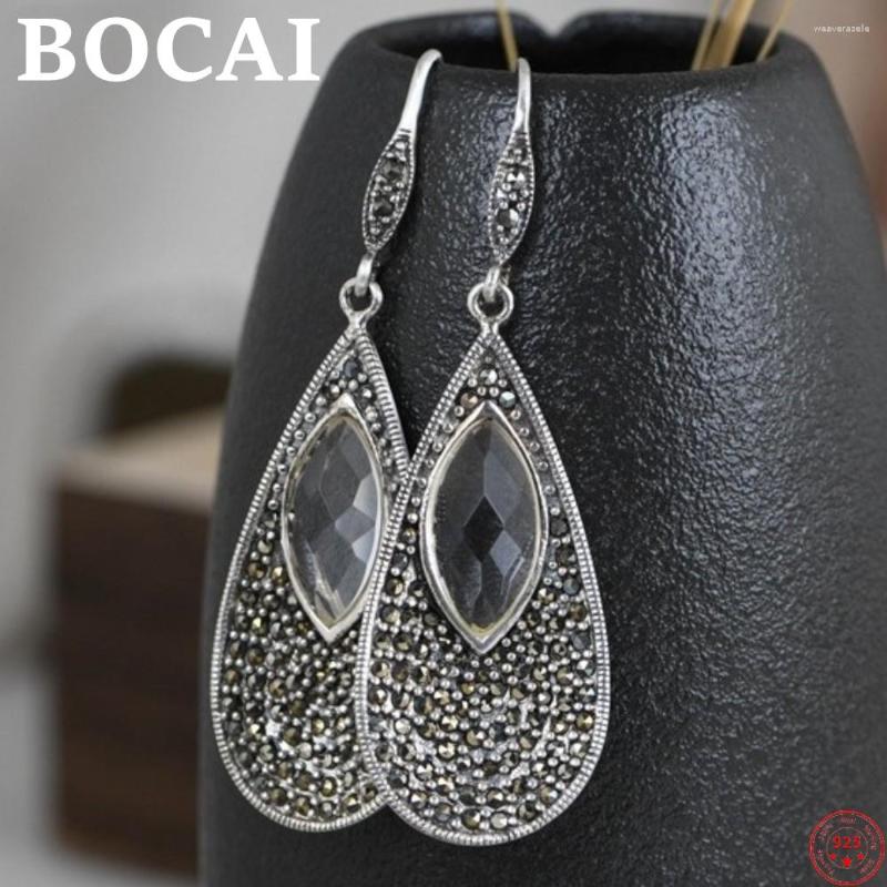 Dangle Earrings BOCAI S925 Sterling Silver Eardrop Retro Arts Water Drop Women's Crystal Personality Pure Argentum Ear Ornament Jewelry
Dangle Earrings BOCAI S925 Sterling Silver Eardrop Retro Arts Water Drop Women's Crystal Personality Pure Argentum Ear Ornament Jewelry