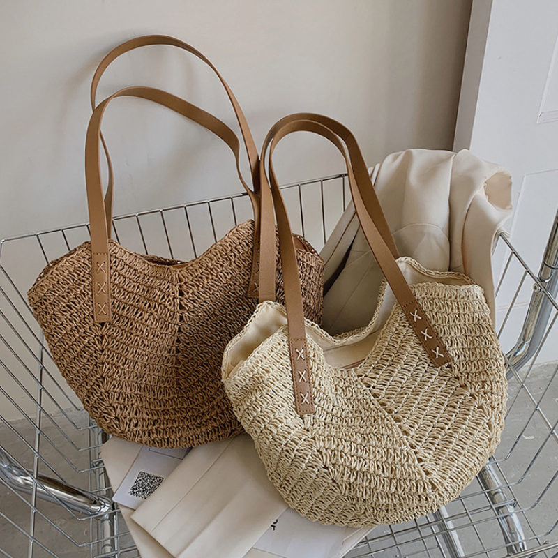 Evening Bags 2023 Summer Beach Straw Handbags and Purses Weave Tote Bag Female Bohemian Shoulder for Women Lady Travel Shopping 230628, Brown
Evening Bags 2023 Summer Beach Straw Handbags and Purses Weave Tote Bag Female Bohemian Shoulder for Women Lady Travel Shopping 230628, Brown