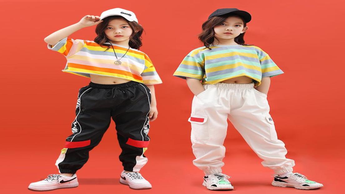 Clothing Sets Cool Design Teenage Girl Crop Top T Shirt And Pants Set Fancy Hip Age 4 5 6 7 8 9 10 11 12 13 14 15 16 17 Year7882938, Red