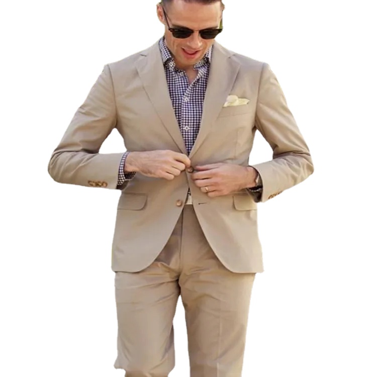 High Quality Peaked Lapel Groom Wedding Tuxedos Khaki Two Button Mens Pants Suits Prom Party Best Men Blazer(Jacket+Pants), Same as image
High Quality Peaked Lapel Groom Wedding Tuxedos Khaki Two Button Mens Pants Suits Prom Party Best Men Blazer(Jacket+Pants), Same as image