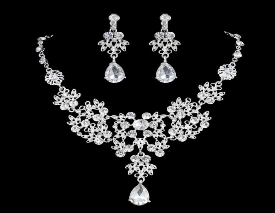 Luxury Flower Rhinestones Bridal Jewelry Sets 4 Colors Crystals Wedding Necklaces And Earrings For Bride Prom Evening Party Access6345052
Luxury Flower Rhinestones Bridal Jewelry Sets 4 Colors Crystals Wedding Necklaces And Earrings For Bride Prom Evening Party Access6345052