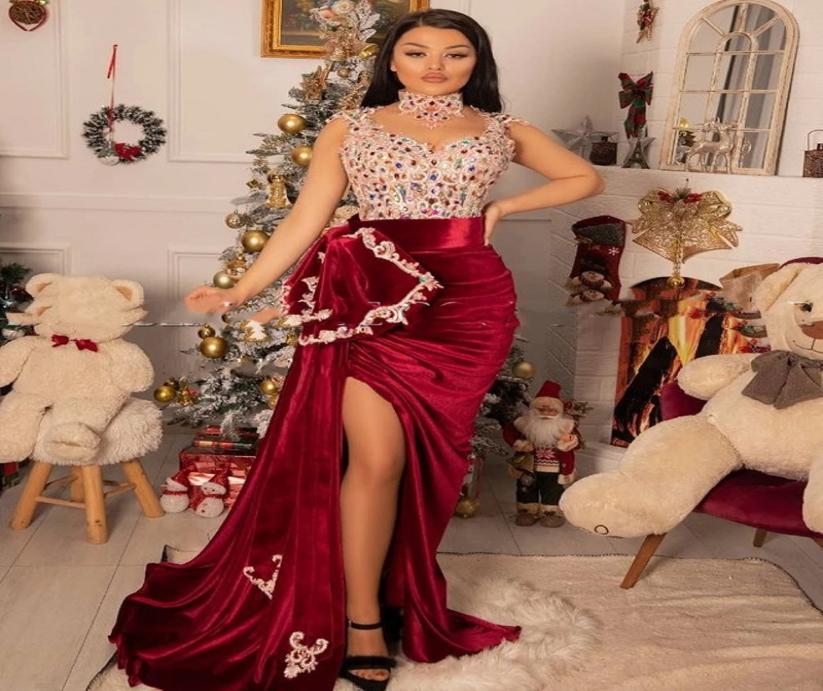 Luxury High Neck Burgundy Vevet Mermaid Evening Dresses 2022 Coloful Side Split Crystal Beading Formal Party Dress Prom Gowns3297105, Coral
Luxury High Neck Burgundy Vevet Mermaid Evening Dresses 2022 Coloful Side Split Crystal Beading Formal Party Dress Prom Gowns3297105, Coral